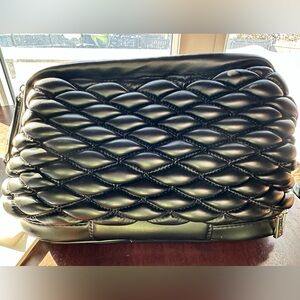 Joan & David Black Cosmetic Organizer with Toiletry Bottles